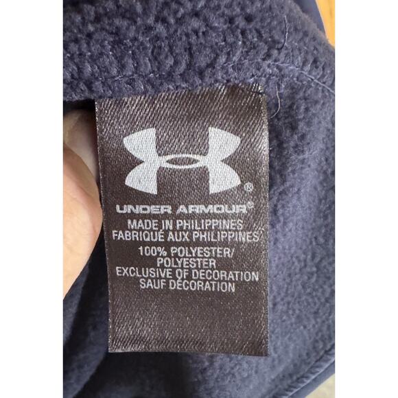 Under Armour Mens 2XL Navy Blue Loose Fit Full Zip Jacket Coldgear Performance - Picture 5 of 9